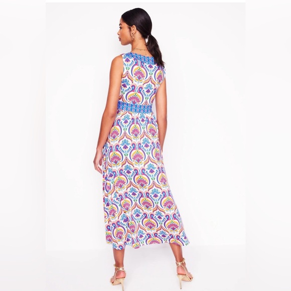 NWT Boden Olympia Maxi Dress Size 10R Colorful Print Pockets - Picture 10 of 12